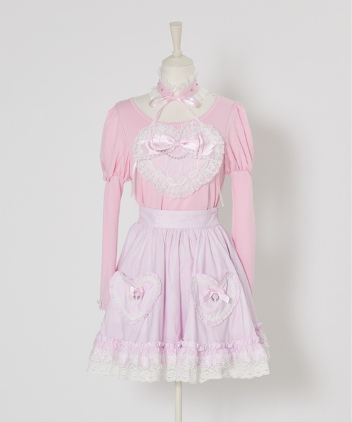 AVENCHUMU（アバンチュウム）の「Love heart's cake angel choker t-shirt（Tシャツ/カットソー・レディース・ピンク/ホワイト/ピンク系その他/ブラック・FREE）」の15枚目の写真