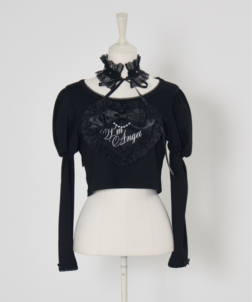 AVENCHUMU（アバンチュウム）の「Love heart's cake angel choker t-shirt（Tシャツ/カットソー・レディース・ピンク/ホワイト/ピンク系その他/ブラック・FREE）」の8枚目の写真