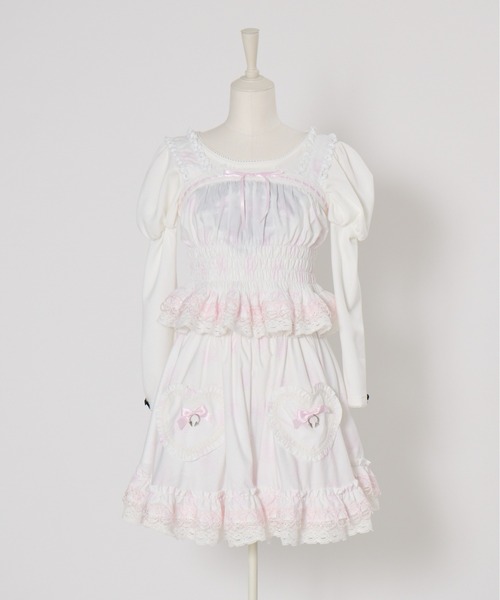 AVENCHUMU（アバンチュウム）の「Love heart's cake angel choker t-shirt（Tシャツ/カットソー・レディース・ピンク/ホワイト/ピンク系その他/ブラック・FREE）」の13枚目の写真