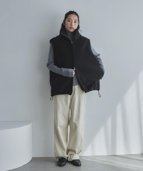 feepur（フェピュール）の「【ハンドウォッシャブル】ベーシックハイネックニット（ニット/セーター・レディース・アイボリー/ブラック/杢グレー/ブラウン・MEDIUM）」の6枚目の写真