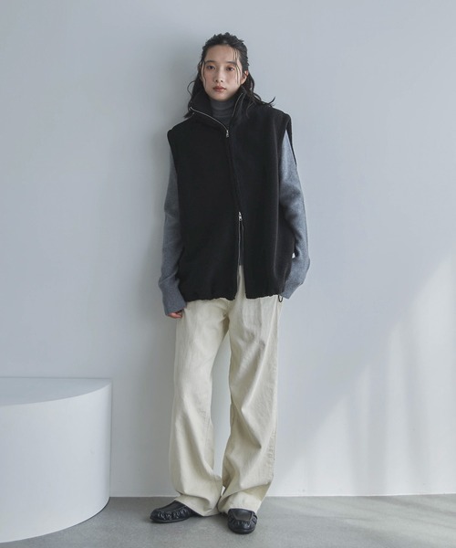 feepur（フェピュール）の「【ハンドウォッシャブル】ベーシックハイネックニット（ニット/セーター・レディース・アイボリー/ブラック/杢グレー/ブラウン・MEDIUM）」の8枚目の写真