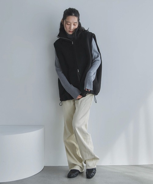 feepur（フェピュール）の「【ハンドウォッシャブル】ベーシックハイネックニット（ニット/セーター・レディース・アイボリー/ブラック/杢グレー/ブラウン・MEDIUM）」の9枚目の写真