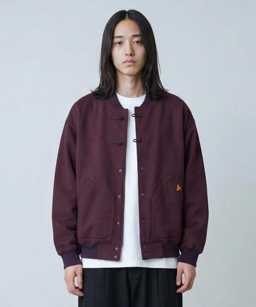 rehacer（レアセル）の「rehacer : Kung-fu Sweat Cardigan / カンフースウェットカーディガン（カーディガン/ボレロ・メンズ・ブラック/グリーン/ワイン・MEDIUM/SMALL/X-LARGE/LARGE）」の3枚目の写真