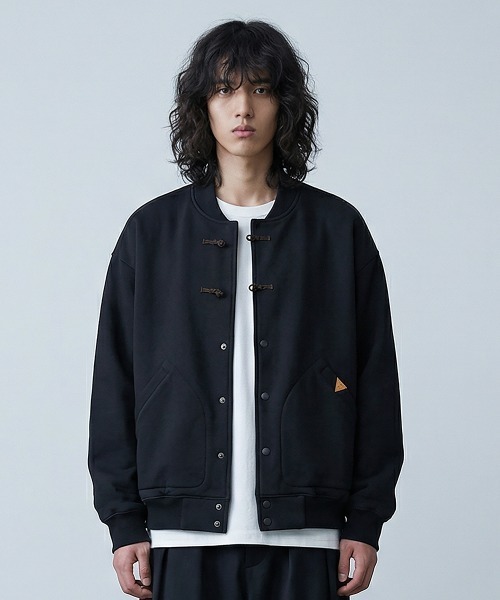 rehacer（レアセル）の「rehacer : Kung-fu Sweat Cardigan / カンフースウェットカーディガン（カーディガン/ボレロ・メンズ・ブラック/グリーン/ワイン・MEDIUM/SMALL/X-LARGE/LARGE）」の2枚目の写真