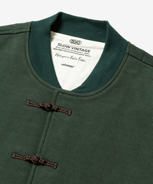 rehacer（レアセル）の「rehacer : Kung-fu Sweat Cardigan / カンフースウェットカーディガン（カーディガン/ボレロ・メンズ・ブラック/グリーン/ワイン・MEDIUM/SMALL/X-LARGE/LARGE）」の13枚目の写真