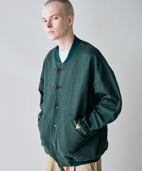 rehacer（レアセル）の「rehacer : Kung-fu Sweat Cardigan / カンフースウェットカーディガン（カーディガン/ボレロ・メンズ・ブラック/グリーン/ワイン・MEDIUM/SMALL/X-LARGE/LARGE）」の4枚目の写真