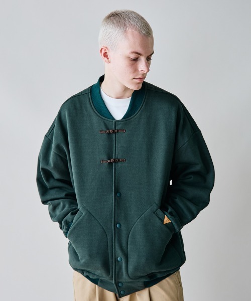 rehacer（レアセル）の「rehacer : Kung-fu Sweat Cardigan / カンフースウェットカーディガン（カーディガン/ボレロ・メンズ・ブラック/グリーン/ワイン・MEDIUM/SMALL/X-LARGE/LARGE）」の5枚目の写真