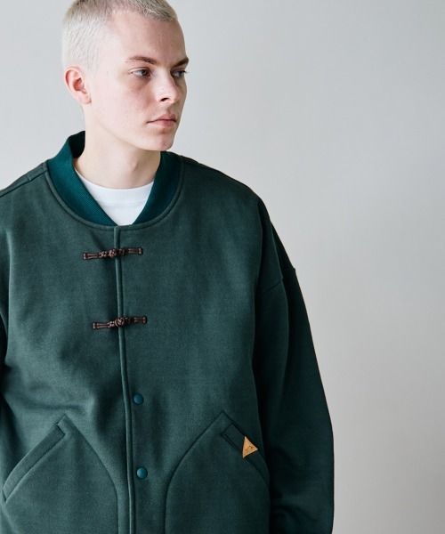 rehacer（レアセル）の「rehacer : Kung-fu Sweat Cardigan / カンフースウェットカーディガン（カーディガン/ボレロ・メンズ・ブラック/グリーン/ワイン・MEDIUM/SMALL/X-LARGE/LARGE）」の6枚目の写真