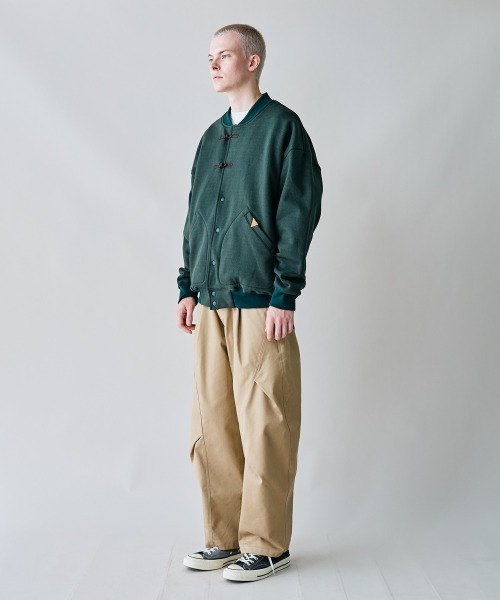 rehacer（レアセル）の「rehacer : Kung-fu Sweat Cardigan / カンフースウェットカーディガン（カーディガン/ボレロ・メンズ・ブラック/グリーン/ワイン・MEDIUM/SMALL/X-LARGE/LARGE）」の8枚目の写真