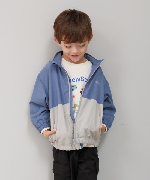 GLOBAL WORK（グローバルワーク）の「撥水切り替えフードブルゾン/T/591489（ブルゾン・キッズ・ライトブルー/パープル系その他2・120cm/110cm/100cm）」の2枚目の写真