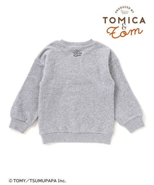 SLAP SLIP（スラップスリップ）の「【トミカとトム×SLAPSLIPコラボアイテム】はたらくくるまピラっとめくれるトレーナー(80~120cm)（スウェット・キッズ・レッド/グレー・100cm/80ｃｍ/90cm/110cm/120cm）」の15枚目の写真