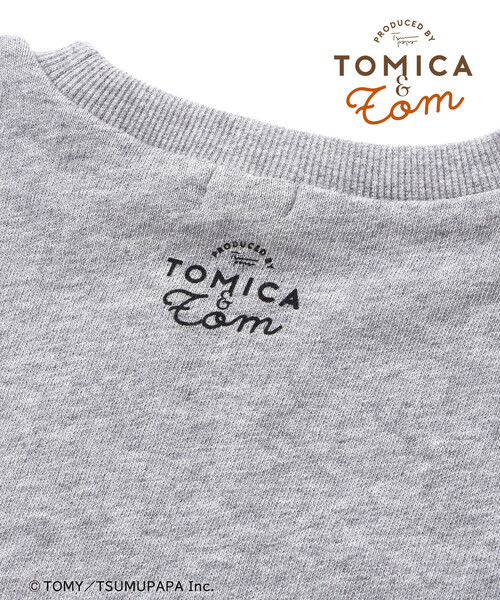 SLAP SLIP（スラップスリップ）の「【トミカとトム×SLAPSLIPコラボアイテム】はたらくくるまピラっとめくれるトレーナー(80~120cm)（スウェット・キッズ・レッド/グレー・100cm/80ｃｍ/90cm/110cm/120cm）」の18枚目の写真