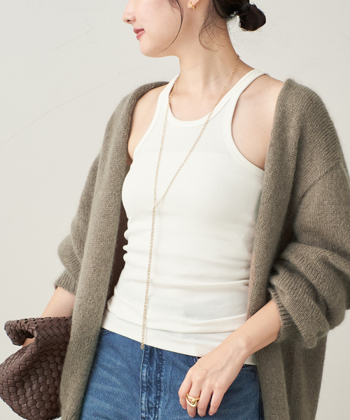 plage(プラージュ)の「アメスリ リブタンク(タンクトップ・レディース・ブラック/ホワイト・FREE)」の6枚目の写真