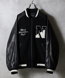 NUMBER (N)INE（ナンバーナイン）の「RAGLAN SLEEVE ZIPPER STADIUM JACKET / ラグラン スリーブ ジップアップ スタジアム ジャケット（スタジャン・レディース）」