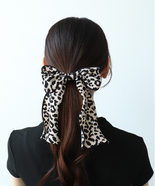 レオパードリボンヘアゴム（ヘアゴム）｜Three Four Time（スリー