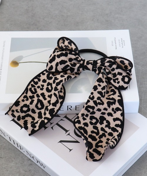 レオパードリボンヘアゴム（ヘアゴム）｜Three Four Time（スリー