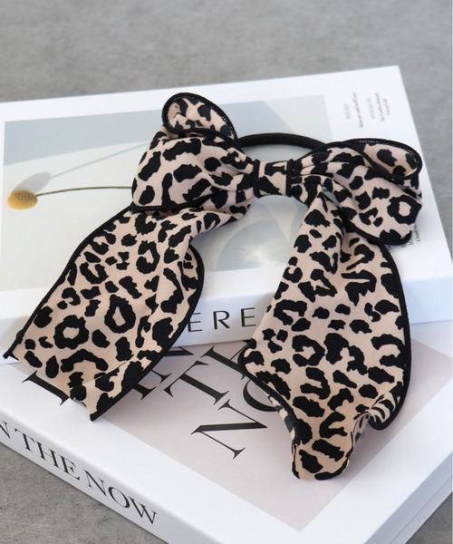 レオパードリボンヘアゴム（ヘアゴム）｜Three Four Time（スリー