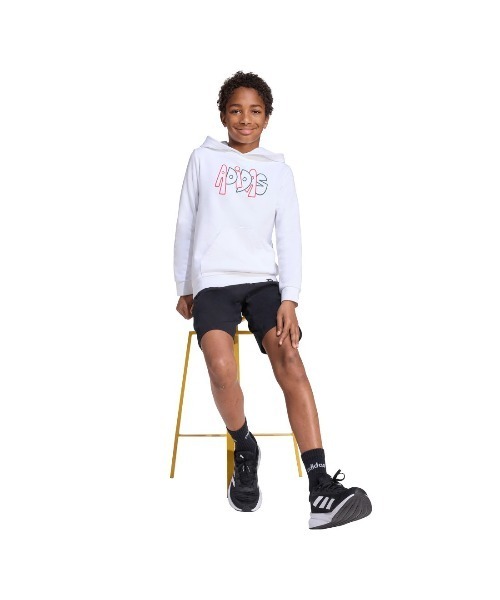 adidas(アディダス)の「アディダス adidas グラフィティ グラフィック パーカー(パーカー・キッズ・ブラック/ピンク/ホワイト・130cm/140cm/150cm/160cm)」の10枚目の写真