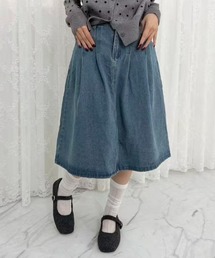 mebole（メボレ）の「ミディ丈フレアデニムスカート（スカート）」