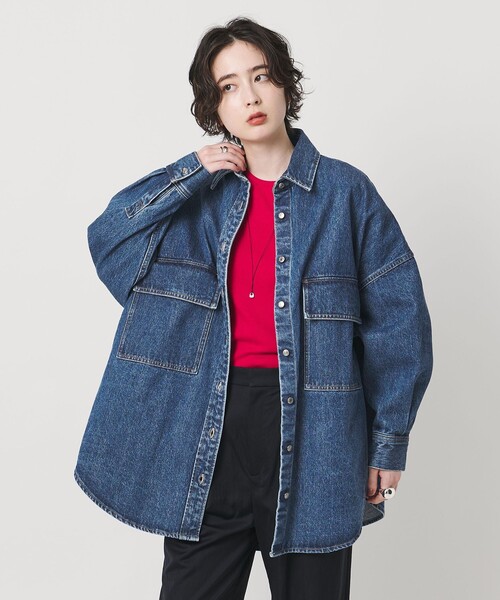 セール】＜SACRA＞デニム ロング シャツ ジャケット（デニムジャケット