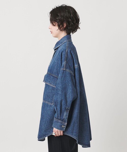 SACRA(サクラ)の「<SACRA>デニム ロング シャツ ジャケット(デニムジャケット・レディース・ネイビー・38)」の9枚目の写真