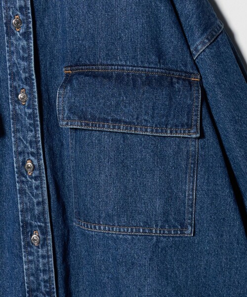 SACRA(サクラ)の「<SACRA>デニム ロング シャツ ジャケット(デニムジャケット・レディース・ネイビー・38)」の15枚目の写真