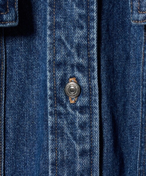 SACRA(サクラ)の「<SACRA>デニム ロング シャツ ジャケット(デニムジャケット・レディース・ネイビー・38)」の2枚目の写真