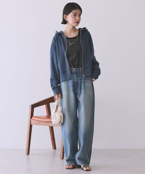 AMERICAN HOLIC（アメリカンホリック）の「スウェットZIPパーカー（パーカー・レディース・ダークグレー/グレイッシュベージュ/杢グレー・FREE）」の8枚目の写真