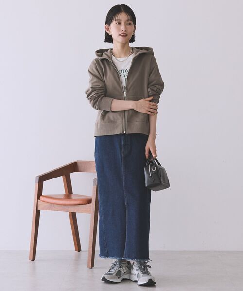 AMERICAN HOLIC（アメリカンホリック）の「スウェットZIPパーカー（パーカー・レディース・ダークグレー/グレイッシュベージュ/杢グレー・FREE）」の5枚目の写真