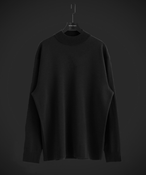 18Gウールミラノリブモックネックニット ｜毛玉防止｜ウール100