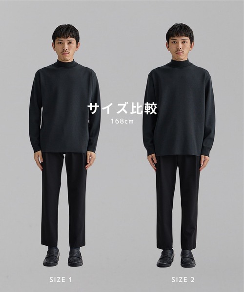 セール】【残りわずか】18Gウールミラノリブモックネックニット ｜毛玉