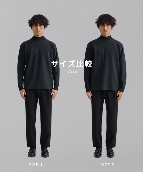 セール】【残りわずか】18Gウールミラノリブモックネックニット ｜毛玉