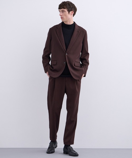 UNITED TOKYO（ユナイテッドトウキョウ）の「【残りわずか】18Gウールミラノリブモックネックニット　｜毛玉防止｜ウール100％｜ウォッシャブル｜ロングシーズン｜コート｜インナー｜ハイネック｜ウールニット（ニット/セーター・メンズ・モカ/オフホワイト/ブラック/ライトグレー/ダークブラウン・1/2/3）」の14枚目の写真