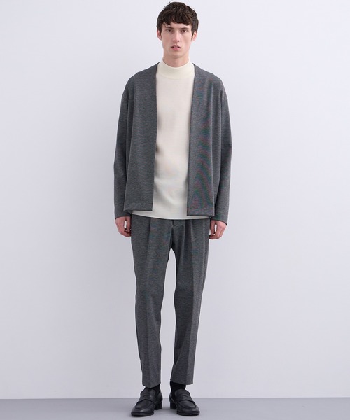 UNITED TOKYO（ユナイテッドトウキョウ）の「【残りわずか】18Gウールミラノリブモックネックニット　｜毛玉防止｜ウール100％｜ウォッシャブル｜ロングシーズン｜コート｜インナー｜ハイネック｜ウールニット（ニット/セーター・メンズ・モカ/オフホワイト/ブラック/ライトグレー/ダークブラウン・1/2/3）」の15枚目の写真