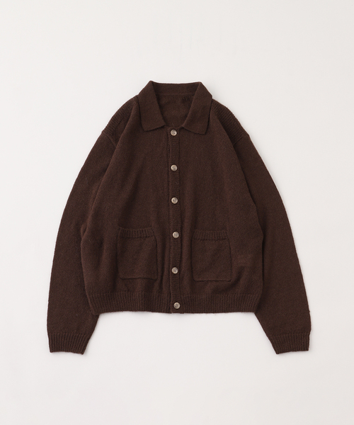 未使用◇佐藤繊維◇Bois de Boulogne◇モヘヤニットカーディガン PULP / モヘヤブレンドニット カーディガン（カーディガン