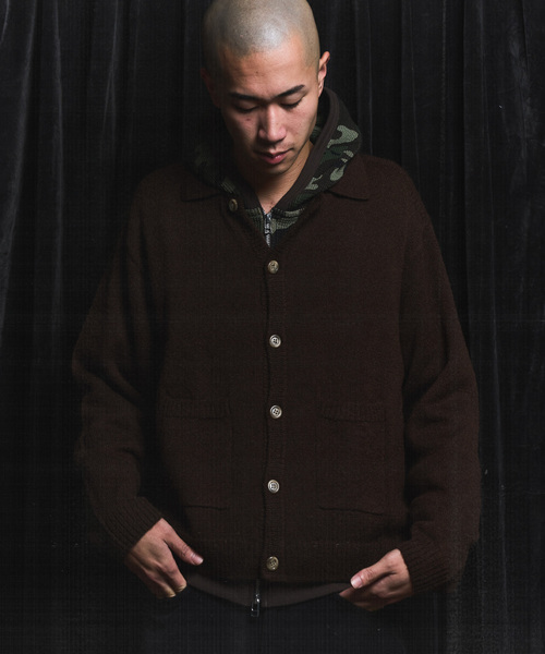 PULP/417EDIFICE（パルプフォーワンセブンエディフィス）の「PULP / モヘヤブレンドニット カーディガン（カーディガン/ボレロ・メンズ・ブラウン/ブルー系その他・2/1）」の5枚目の写真