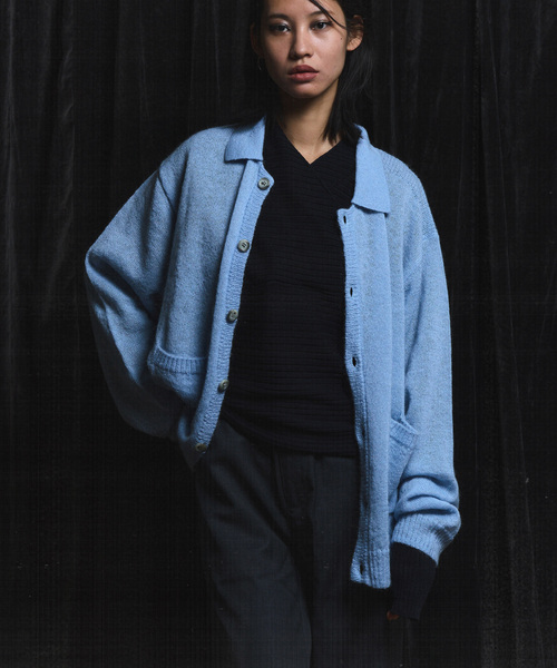 PULP/417EDIFICE（パルプフォーワンセブンエディフィス）の「PULP / モヘヤブレンドニット カーディガン（カーディガン/ボレロ・メンズ・ブラウン/ブルー系その他・2/1）」の8枚目の写真