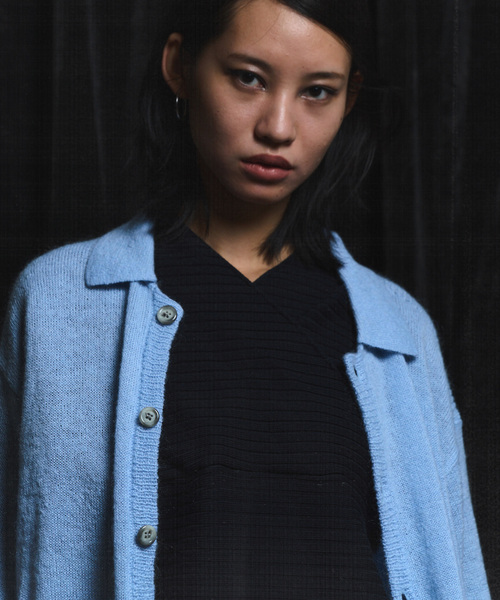 PULP/417EDIFICE（パルプフォーワンセブンエディフィス）の「PULP / モヘヤブレンドニット カーディガン（カーディガン/ボレロ・メンズ・ブラウン/ブルー系その他・2/1）」の9枚目の写真