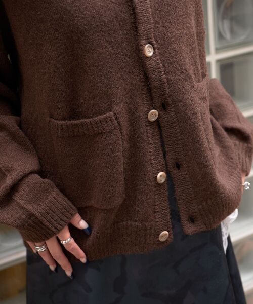 PULP/417EDIFICE（パルプフォーワンセブンエディフィス）の「PULP / モヘヤブレンドニット カーディガン（カーディガン/ボレロ・メンズ・ブラウン/ブルー系その他・2/1）」の15枚目の写真