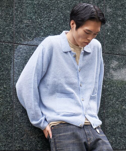 PULP/417EDIFICE（パルプフォーワンセブンエディフィス）の「PULP / モヘヤブレンドニット カーディガン（カーディガン/ボレロ・メンズ・ブラウン/ブルー系その他・2/1）」の17枚目の写真