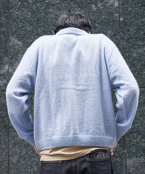 PULP/417EDIFICE（パルプフォーワンセブンエディフィス）の「PULP / モヘヤブレンドニット カーディガン（カーディガン/ボレロ・メンズ・ブラウン/ブルー系その他・2/1）」の18枚目の写真