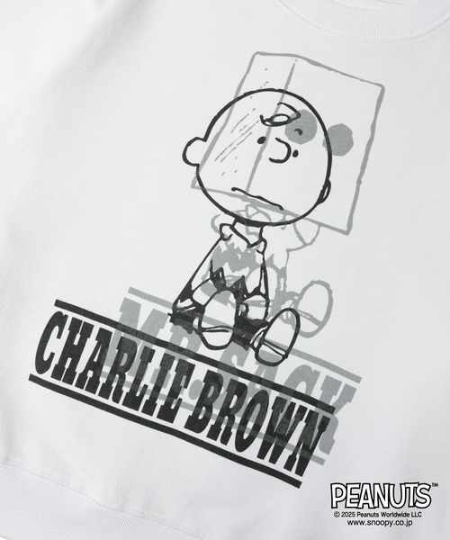 PEANUTS(ピーナッツ)の「JOHNBULL-PEANUTS-SWT(スウェット・メンズ・ホワイト系2/ブラック系2/ブラック/ホワイト・M/L)」の8枚目の写真