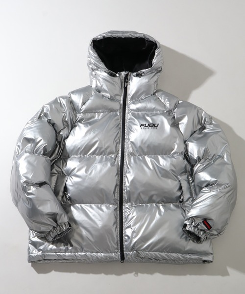 FUBU（ フブ）の「【FUBU/フブ】 Nylon Puffer Hooded Jacket / ナイロン パファー フーデッド ジャケット（ダウンジャケット/コート・メンズ・ブラック/シルバー/ブラウン・M/L/XL）」の3枚目の写真