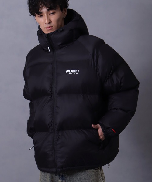 FUBU（ フブ）の「【FUBU/フブ】 Nylon Puffer Hooded Jacket / ナイロン パファー フーデッド ジャケット（ダウンジャケット/コート・メンズ・ブラック/シルバー/ブラウン・M/L/XL）」の2枚目の写真