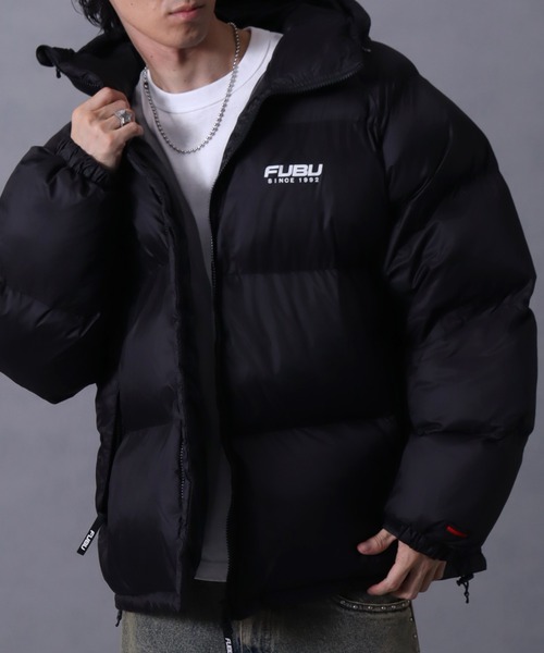FUBU（ フブ）の「【FUBU/フブ】 Nylon Puffer Hooded Jacket / ナイロン パファー フーデッド ジャケット（ダウンジャケット/コート・メンズ・ブラック/シルバー/ブラウン・M/L/XL）」の6枚目の写真