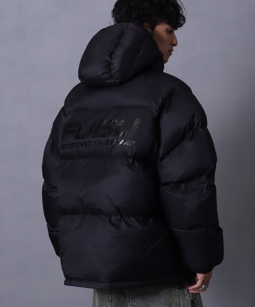 FUBU（ フブ）の「【FUBU/フブ】 Nylon Puffer Hooded Jacket / ナイロン パファー フーデッド ジャケット（ダウンジャケット/コート・メンズ・ブラック/シルバー/ブラウン・M/L/XL）」の9枚目の写真