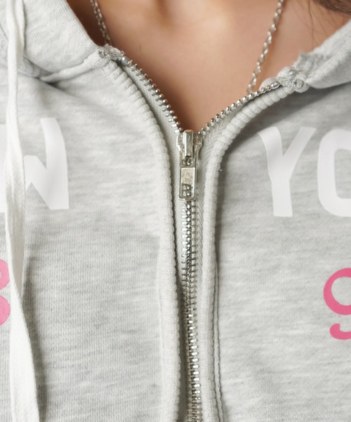 セール】平成リバイバル☆タイトジップパーカー/NYロゴ/平成ギャル