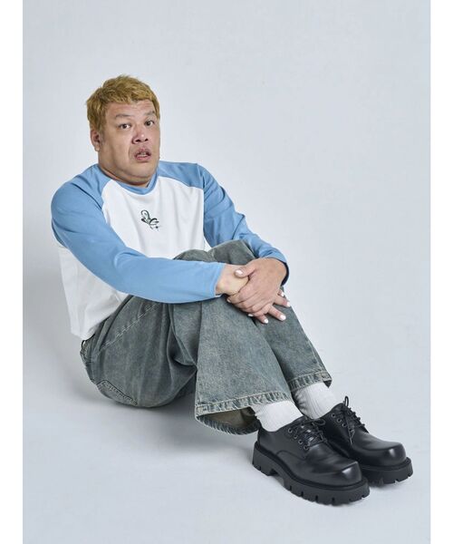 EMODA（エモダ）の「【野性爆弾 くっきー！× EMODA】RAGLAN LT（Tシャツ/カットソー・レディース・グレー/ブルー・SMALL/MEDIUM）」の14枚目の写真