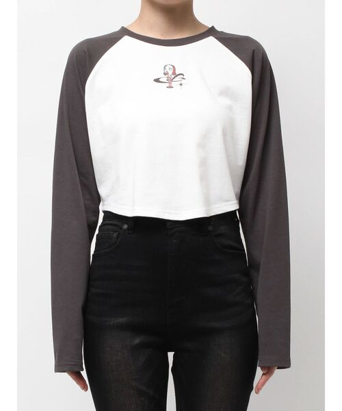 EMODA（エモダ）の「【野性爆弾 くっきー！× EMODA】RAGLAN LT（Tシャツ/カットソー・レディース・グレー/ブルー・SMALL/MEDIUM）」の15枚目の写真