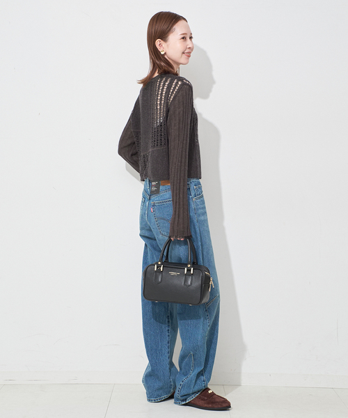 SLOBE IENA（スローブイエナ）の「tyn.TGOR/トゴール グリッターモヘヤカーディガン TG5A-J0202（カーディガン/ボレロ・レディース・サックスブルー/チャコールグレー・FREE）」の5枚目の写真